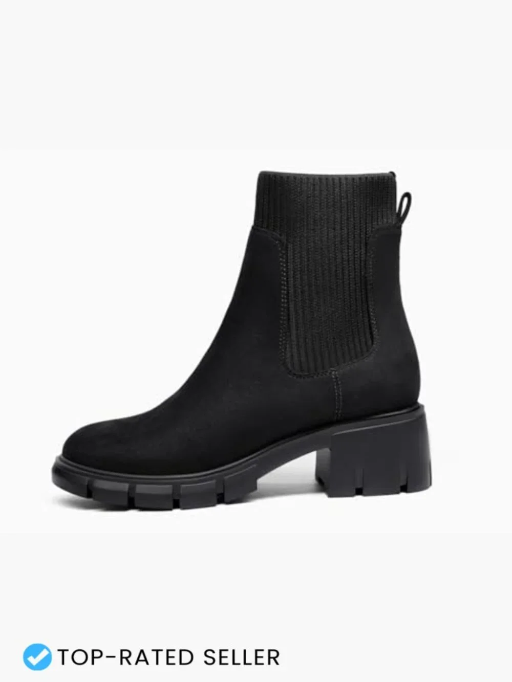 Chunky Platform Ankle Boots Chelsea Lug Sole Non-Slip Combat Booties